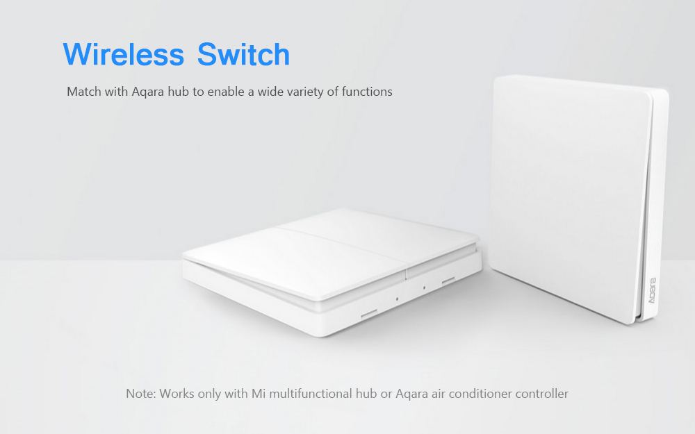 Aqara WXKG02LM Smart Light Switch Wireless Version Double Key International Edition ( Xiaomi Ecosystem Product )