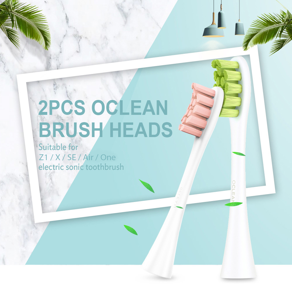 2PCS Oclean SE / One / Air / X Replacement Brush Head for Z1 / X / SE / Air / One Electric Sonic Toothbrush