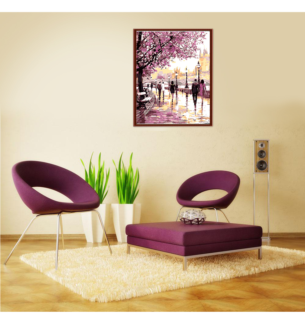 DIY Park Oil Painting Art Wall Home Decoration